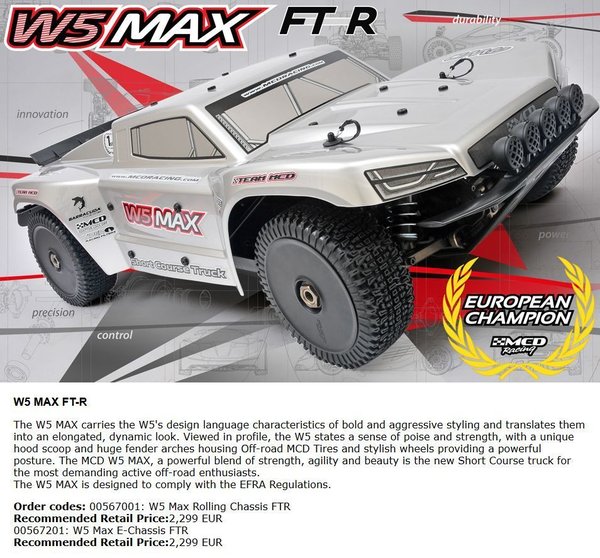 W5 Max Rolling Chassis FTR